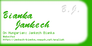 bianka jankech business card